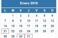 Calendario Contribuyente. ENERO 2019