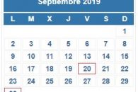 Calendario Contribuyente. SEPTIEMBRE 2019