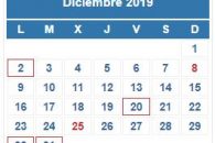 Calendario Contribuyente. DICIEMBRE 2019