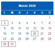 Calendario Contribuyente. MARZO 2020