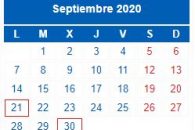 Calendario Contribuyente. SEPTIEMBRE 2020