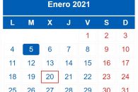 Calendario contribuyente. Enero 2021