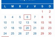 Calendario contribuyente. Mayo 2021