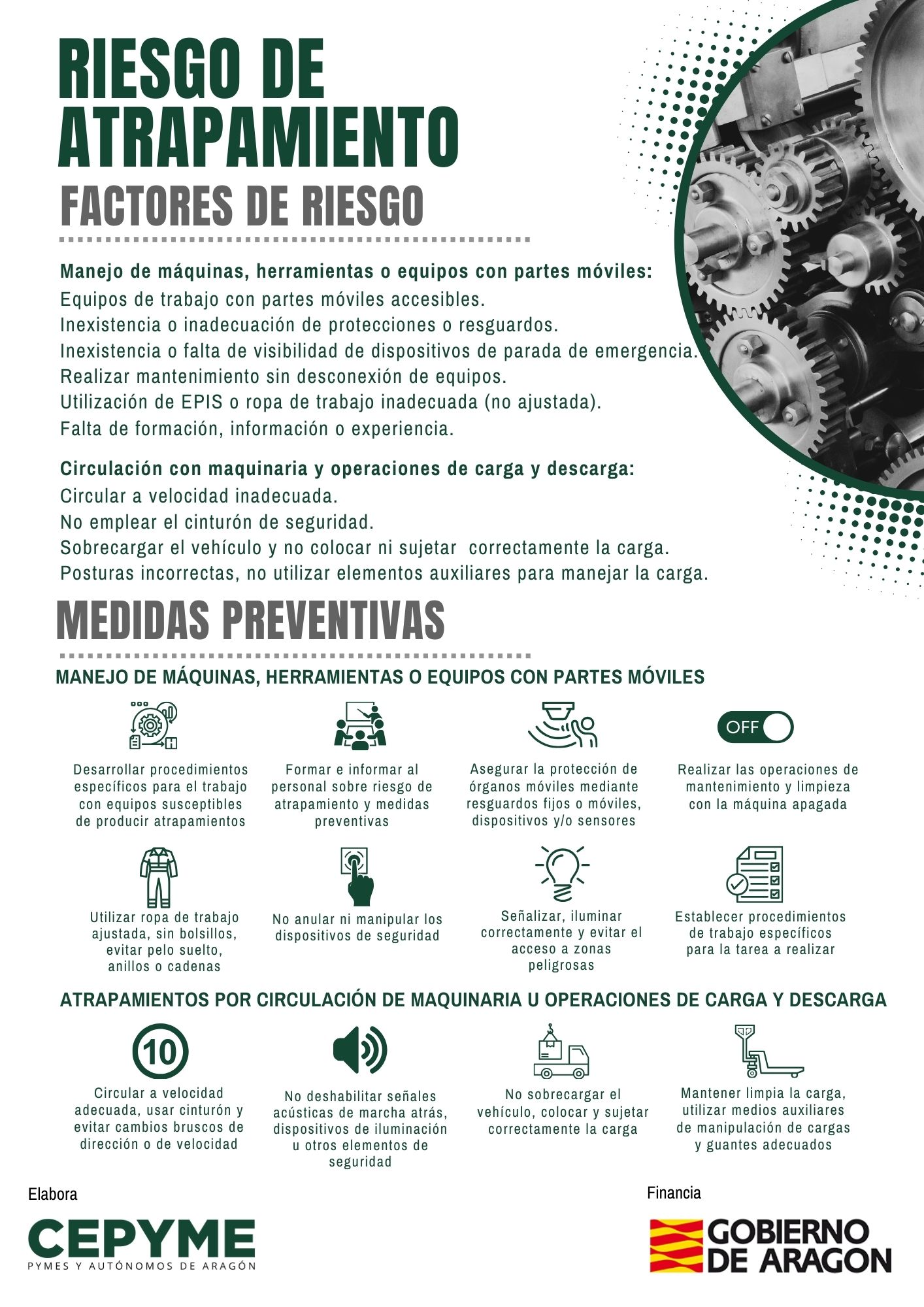 Campaña de sensibilización frente a riesgos específicos relacionados con accidentes mortales: Riesgo de atrapamiento