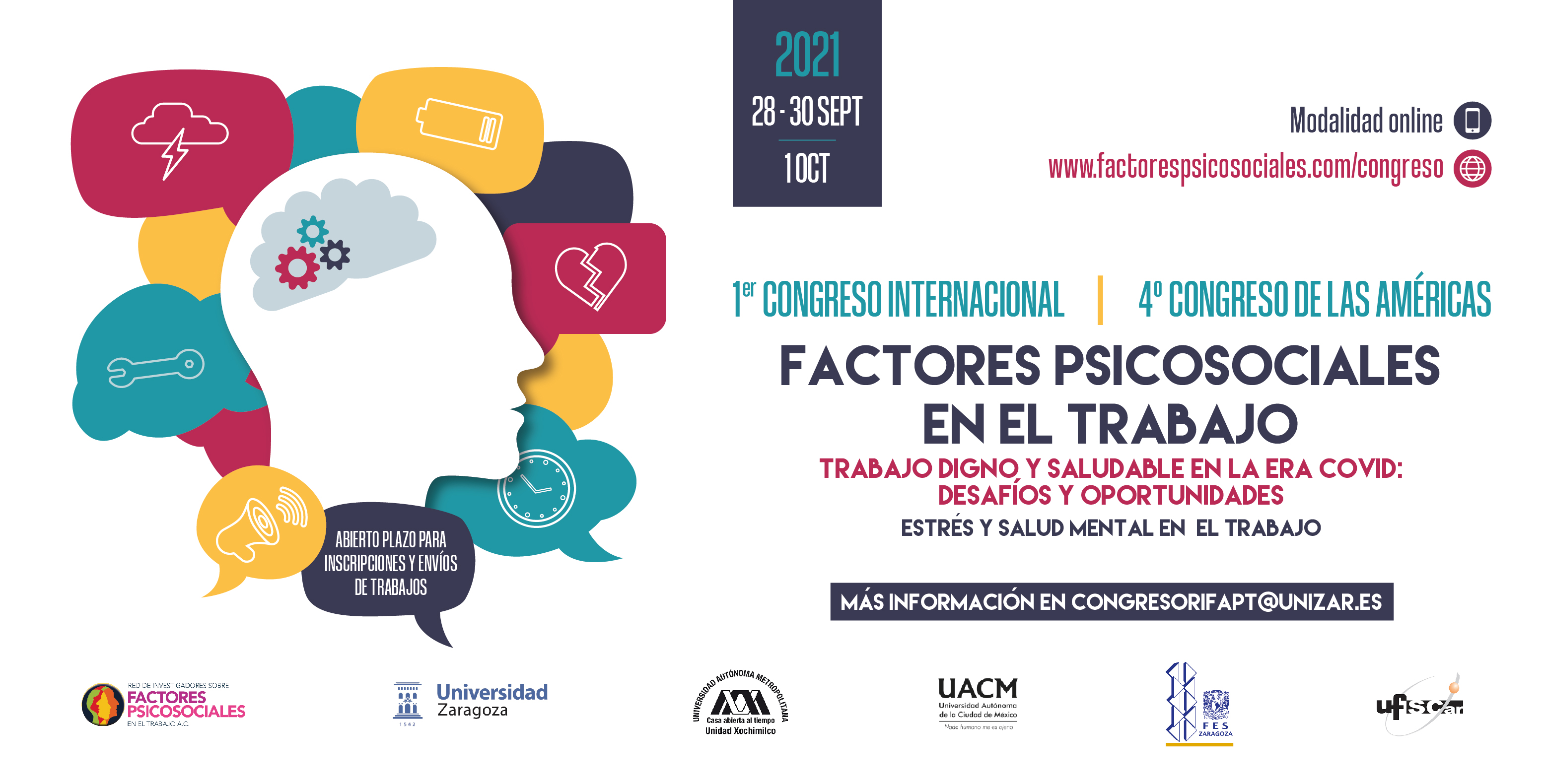 1er Congreso Internacional y 4º Congreso de las Américas sobre Factores Psicosociales en el Trabajo