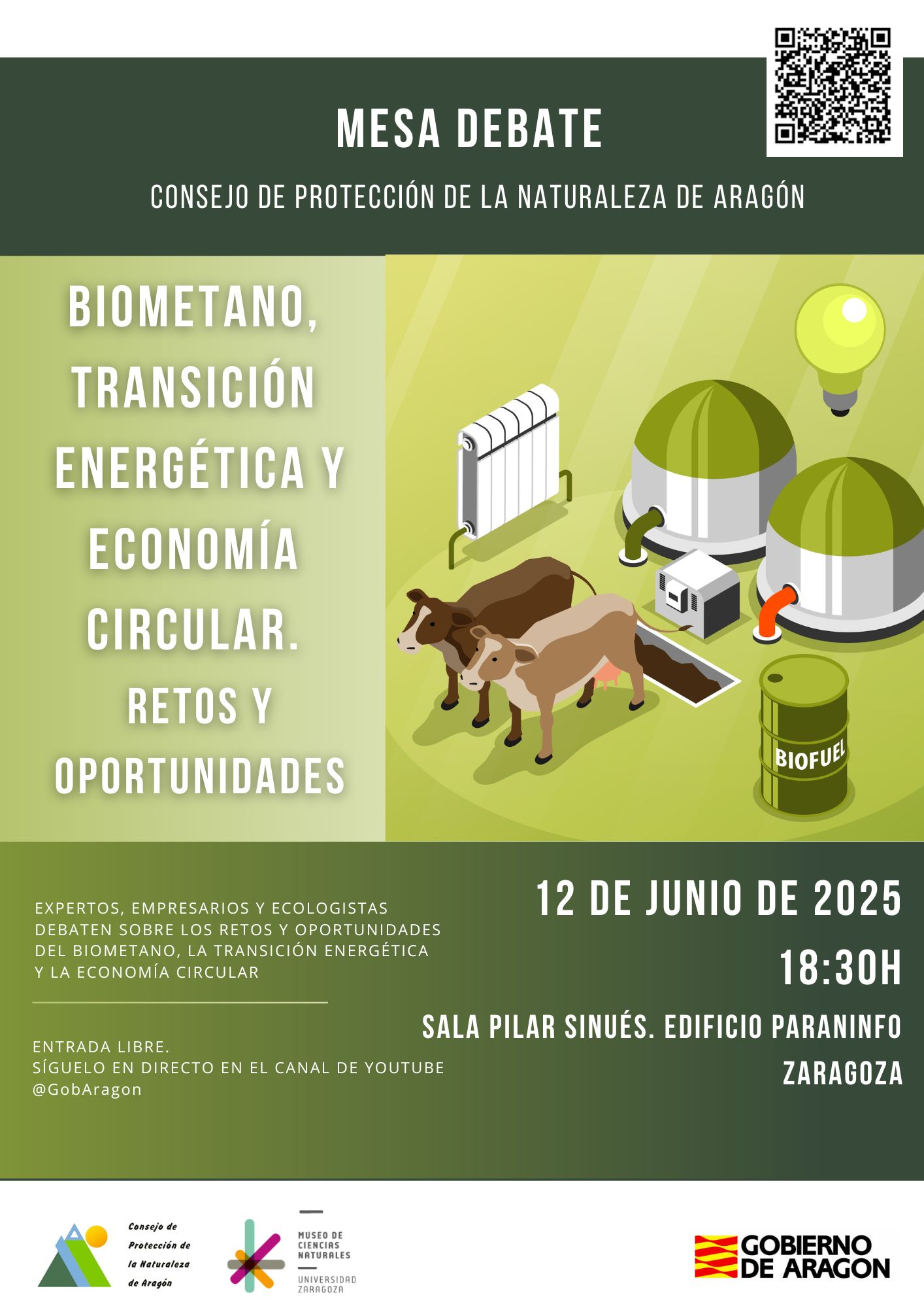 El biogás y el biometano centran una nueva mesa debate organizada por el Consejo de Protección de la Naturaleza de Aragón