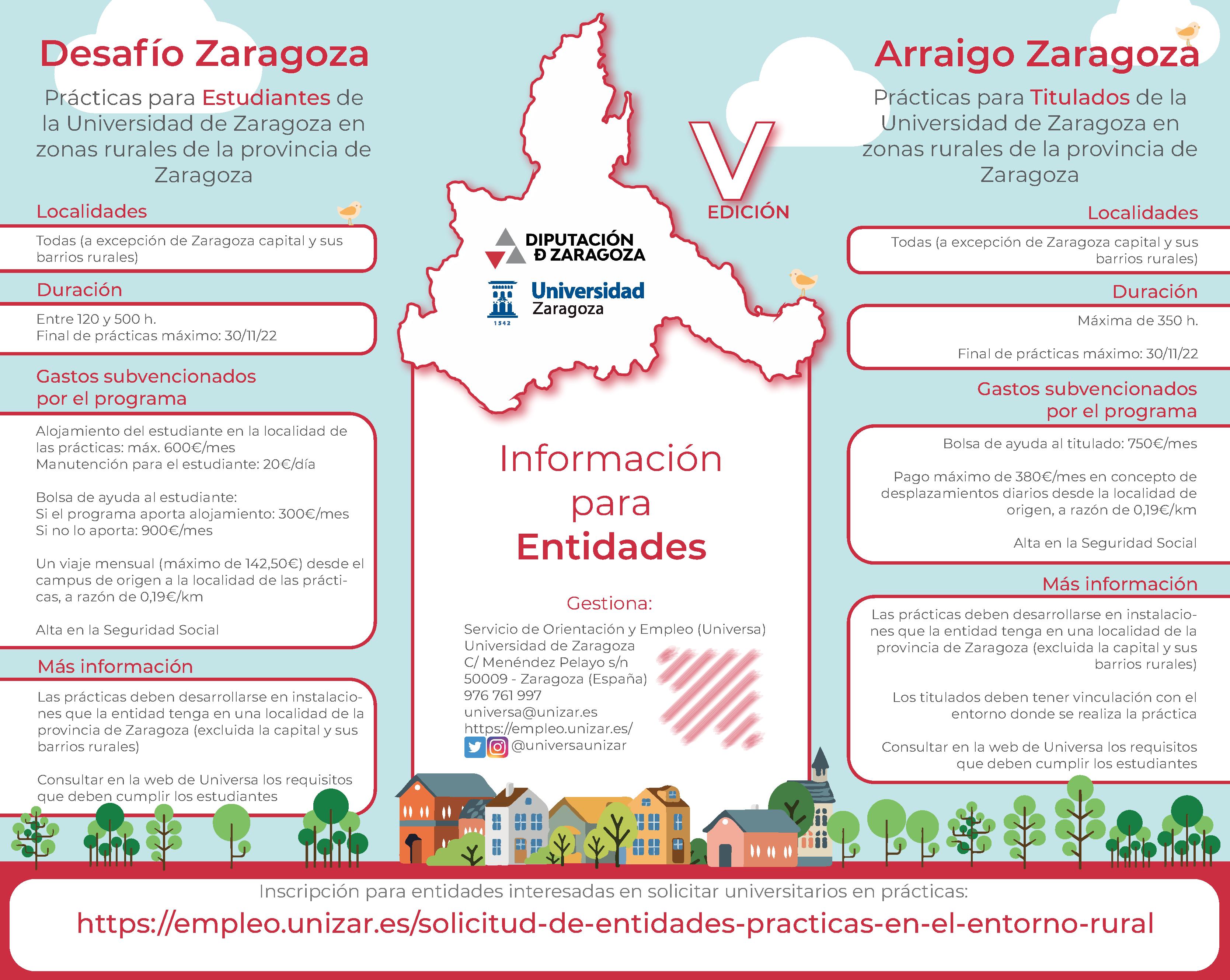 Acoge en tu empresa a estudiantes y titulados con los programas de prácticas universitarias de la DPZ