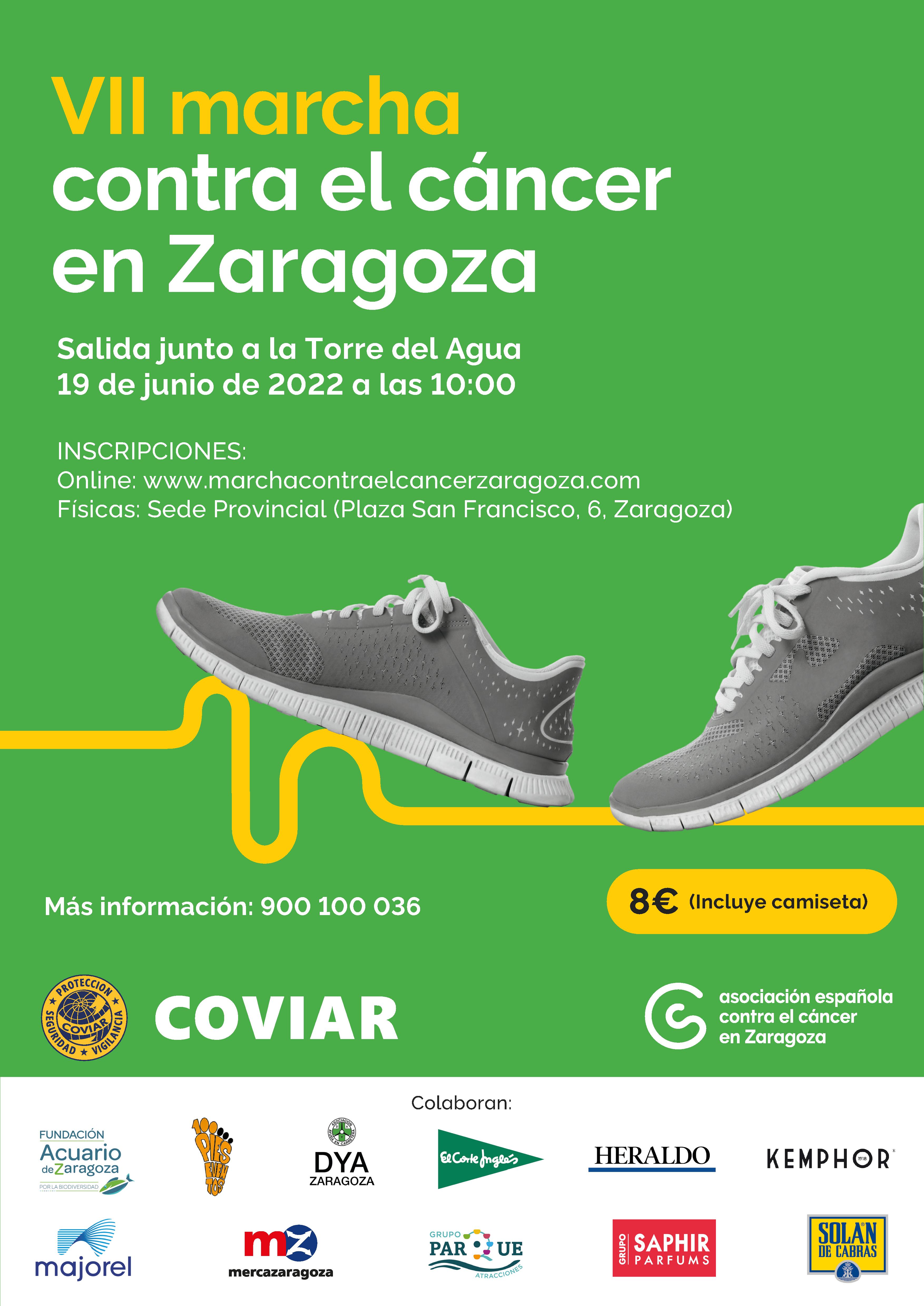Apúntate a la VII Marcha contra el cáncer en Zaragoza