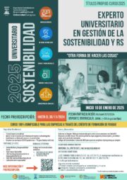 Ya puedes inscribirte al título de Experto universitario en gestión de la sostenibilidad y la RS