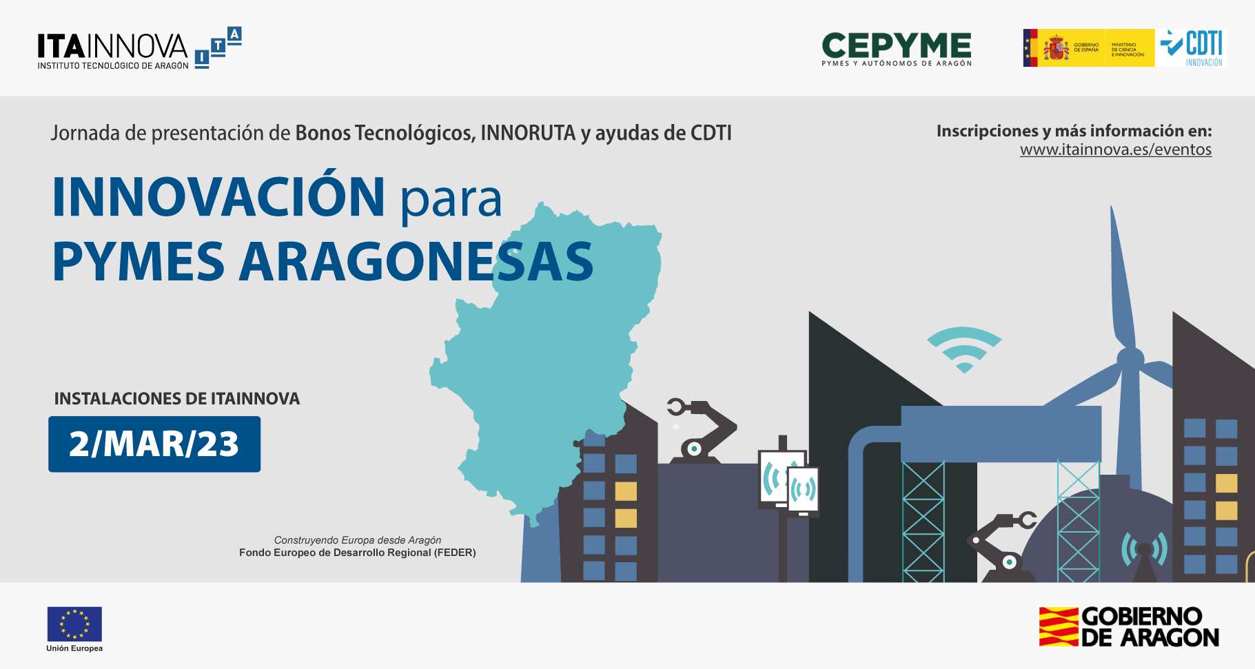Jornada informativa para pymes aragonesas sobre bonos tecnológicos y ayudas CDTI