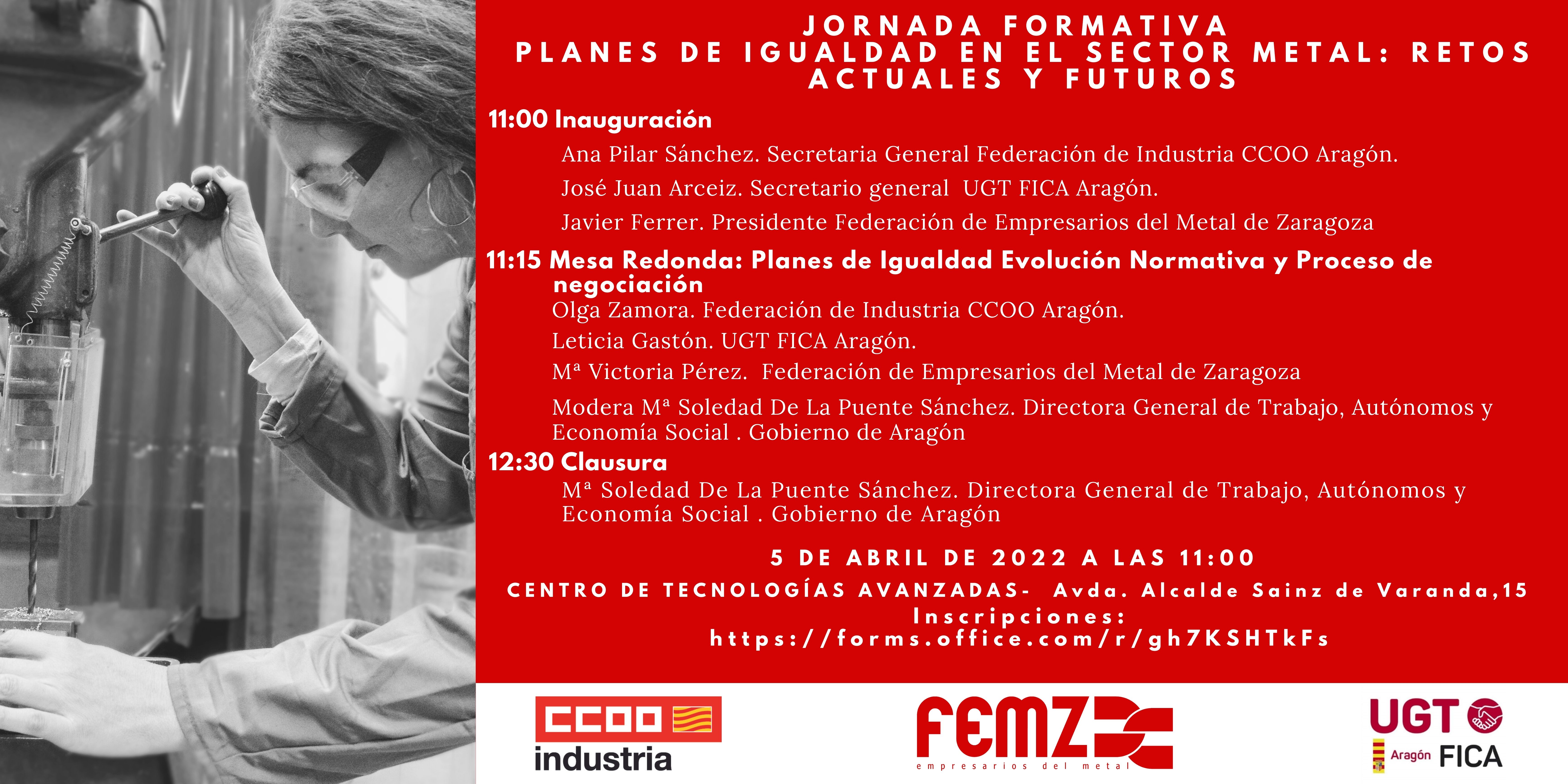 Jornada formativa: Planes de igualdad en el sector metal: Retos actuales y futuros