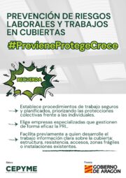 Ya disponible el nuevo cartel de nuestra campaña #PrevieneProtegeCrece sobre los trabajos en cubiertas