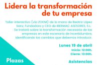 ARAME organiza el taller interactivo «Lidera la transformación de tu empresa»