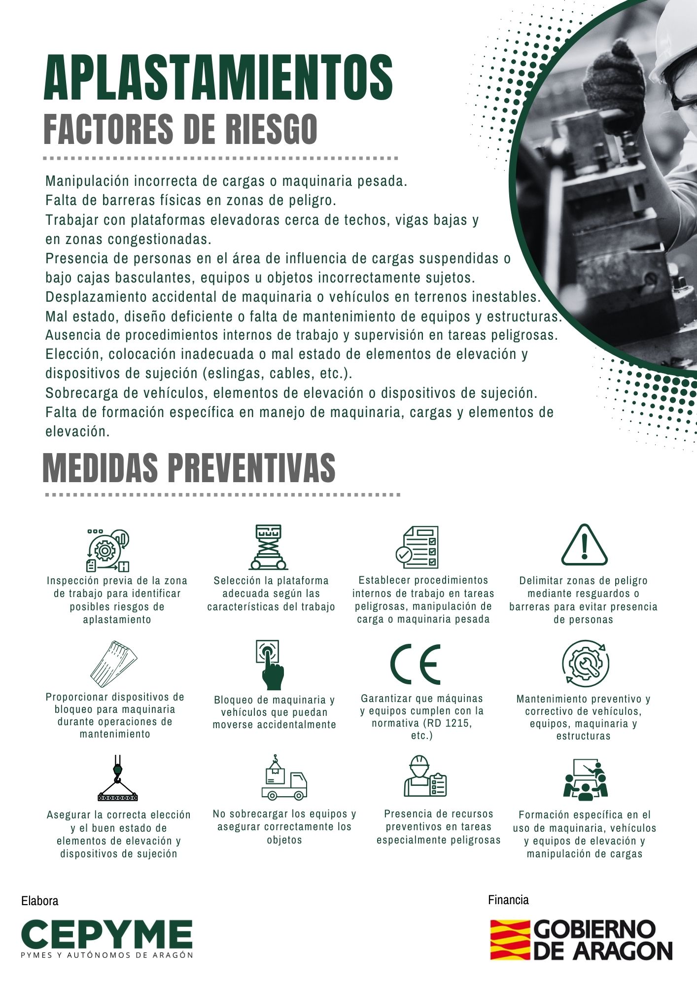 Campaña de sensibilización frente a riesgos específicos relacionados con accidentes mortales: Aplastamientos