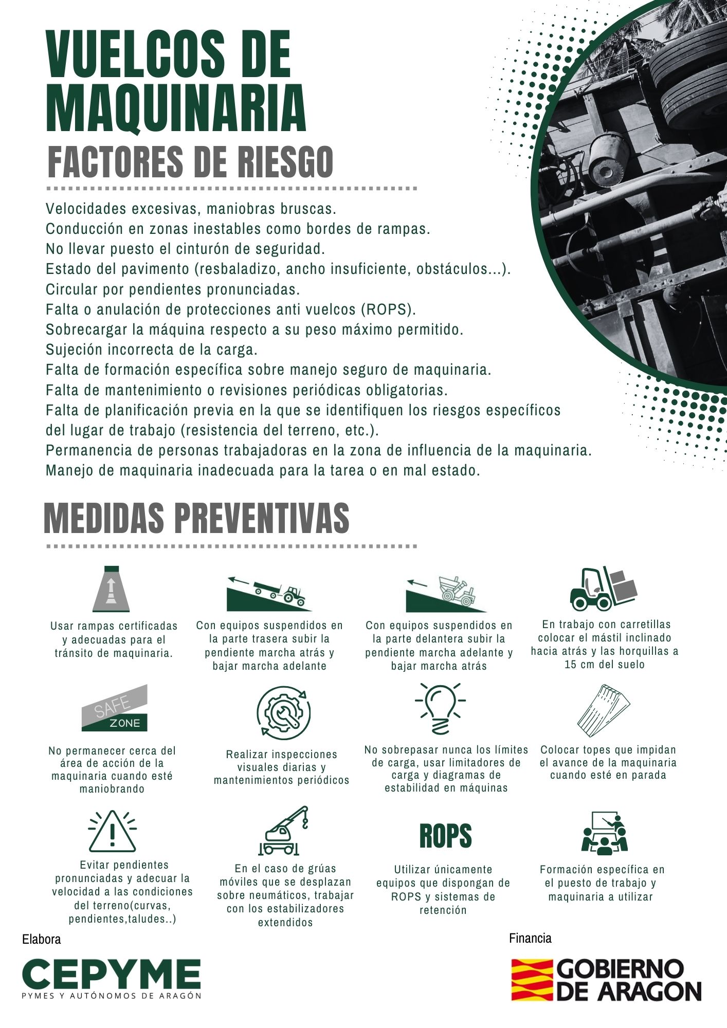 CEPYME Aragón pone en marcha una campaña de sensibilización sobre los riesgos específicos relacionados con accidentes mortales