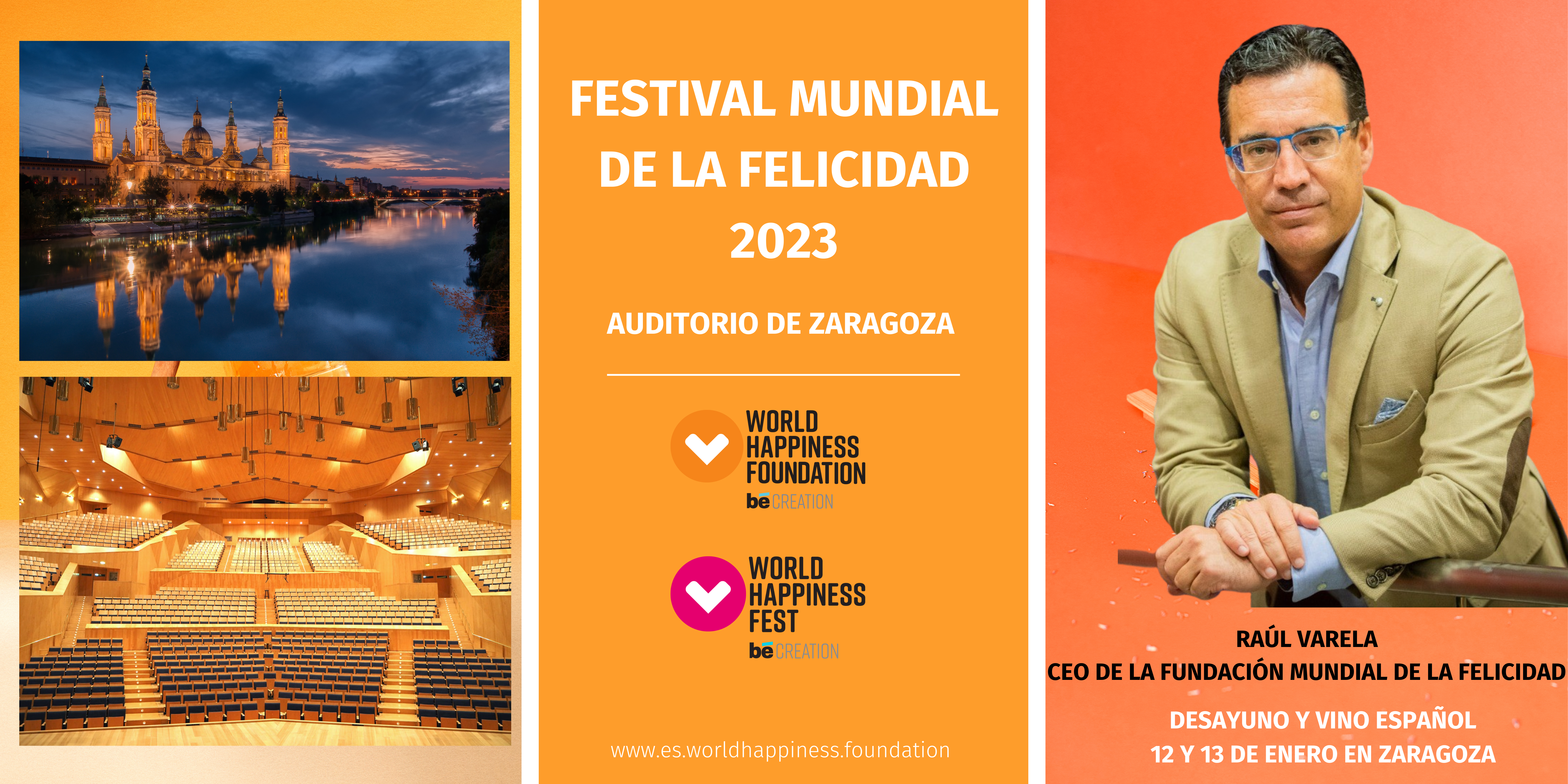 Desayuno informativo y vino español con el CEO de la Fundación Mundial de la Felicidad en Zaragoza