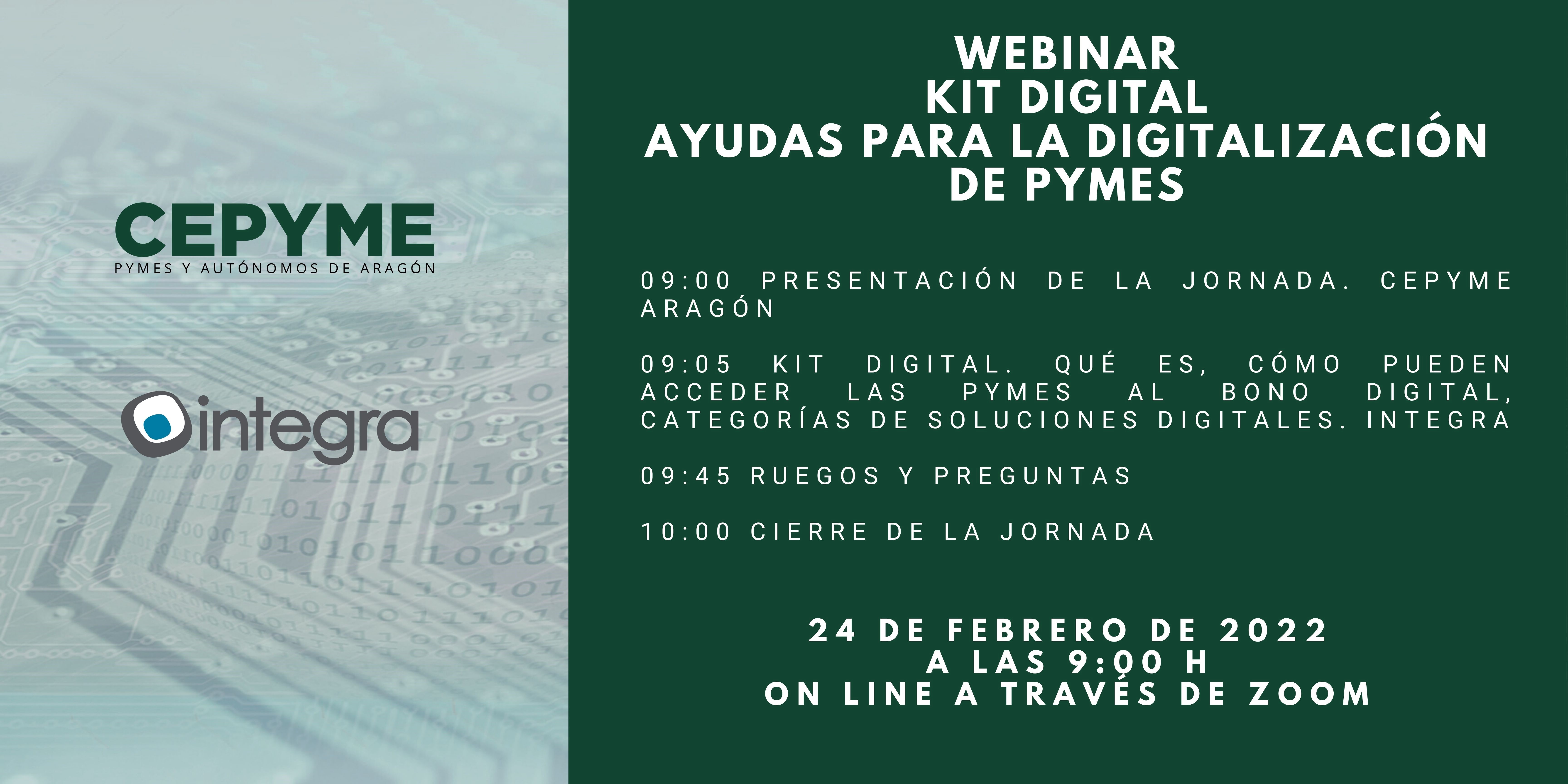 Webinar: KIT DIGITAL. Ayudas para la Digitalización de las Pymes