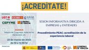 Sesión informativa para empresas y entidades sobre el PEAC