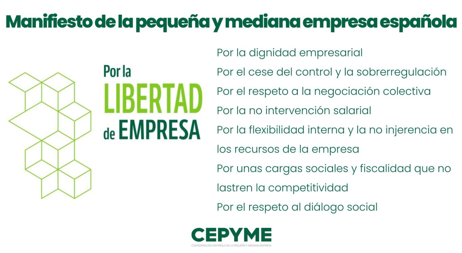 Manifiesto de la pequeña y mediana empresa española