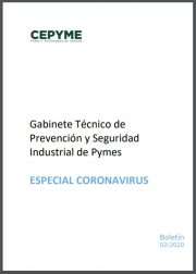 G.T. PREVENCIÓN Y SEGURIDAD INDUSTRIAL DE PYMES (BOLETÍN 02/2020): ESPECIAL CORONAVIRUS