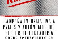 Campaña informativa a pymes y autónomos del sector de fontanería sobre actuaciones en caso de amianto