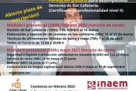 Certificado de Profesionalidad nivel 2 de Servicio de Bar Cafetería