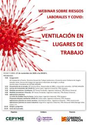 CEPYME Aragón organiza un webinar de riesgos laborales sobre la ventilación en los lugares de trabajo