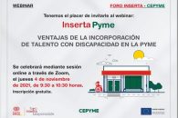 Webinar Inserta Pyme: Ventajas de la incorporación de talento con discapacidad en la pyme